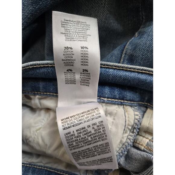 Mother Denim High Waisted Looker Ankle Fray,‎ Party Like A Pirate Size 25 CLEAN - Picture 14 of 15